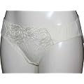 Ex Store Cream High Leg Floral Inset Knickers 8226