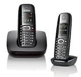 Gigaset – C590 Duo – Téléphone sansfil DECT sans répondeur – Noir