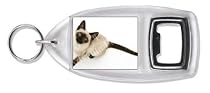 Siamese Cat Bottle Opener Keyring Gift, Ref:AC-66BO
