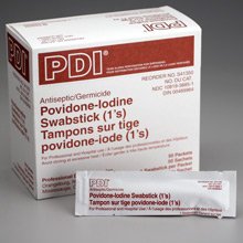Povidone-iodine- antiseptic- germicidal swabstick- 1 per packet- 50 per box At Home Emergency