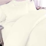 MARRIKAS 250TC ORGANIC 100% Cotton Duvet Cover Set QUEEN SOLID NATURAL