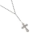G by GUESS Hematite Rosary Necklace, HEMATITE