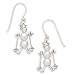 Cultured Freshwater Pearl Skiing Snowman Earrings