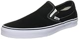 Vans Adult Authentic Classic Slip On Black/White Canvas Shoes 10.5 Men (US) = 12 Women