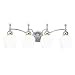 Moen 18012-16 Monticello Vanity, 4 Light, Opal White Glass with Brass and Chrome Finish