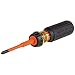 Klein Tools 32293 Insulated Screwdriver, 2-in-1 Screwdriver Set with Flip Blade, 2 Phillips and1/4-Inch Slotted Tips, Double-Ended Blades