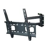 New Universal Adjustable Tilting/Swiveling Articulating Full Motion TV Wall Mount Bracket for LCD LED Plasma - Black (Max 120Lbs, 32~47"* inch) *Max VESA 400x400 Toshiba TVs