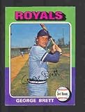 1975 Topps George Brett Baseball Rookie Card In Protective Display Case