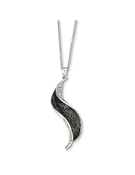 Sterling Silver 18in & CZ Necklace. Metal Wt- 7.63g