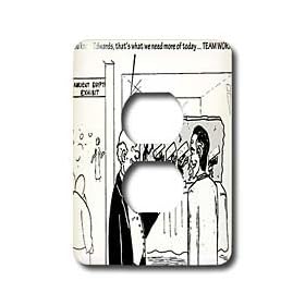 Rich Diesslins Funny General - Editorial Cartoons - Team Work - Light Switch Covers - 2 plug outlet cover