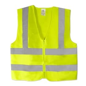 Neon Green Fluorescent Safety Vest w/ Zipper - Medium