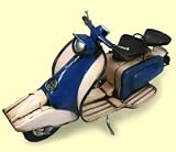 Blue/white Lambretta, 30x18x11 cm Blechminiatur