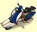 Küche & Haushalt : Blue/white Lambretta, 30x18x11 cm Blechminiatur