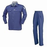 [ジーベック XEBEC]1554sレディース上下セット（長袖シャツ+スラックス）作業服 上下セット カラー：10_コン サイズ：S