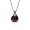 Eve's Addiction Designer Style Ruby CZ Vintage Cut Sterling Silver Pendant, 16 inches