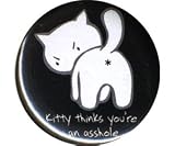Asshole Kitty Button