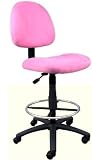 Hot Pink Microfiber Fabric Drafting Bar Counter Stools Chairs