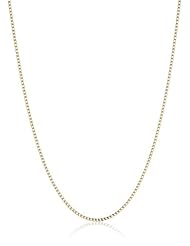 14k Italian Yellow Gold 1.10mm Franco Chain Necklace, 18"