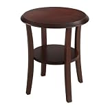 Wood End-Table Round Mahogany