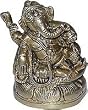 Hindu God Ganesha Brass Sculpture 2.5 x 1.25 x 3.75 inches (ganeshb018)