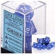 Chessex Dice: Polyhedral 7-Die Vortex Dice Set - Wispy Blue w/white (Limited Edition)