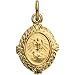12.00X09.00 MM 14K Yellow Gold St. Raphael Medal