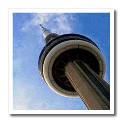 CN Tower Tronto Ontario Canada - 6x6 Iron On Heat Transfer For White Material
