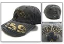 GUINNESS 1759 DISTRESSED BILL BLACK MENS FLEX FIT CAP