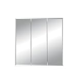 NuTone 255030 Horizon Recessed 30"W x 28 1/4"H Tri-View Beveled-Edge Mirror Medicine Cabinet