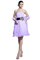 Wrap Lace Chiffon Mother-of-the-Bride Dress 