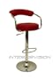 Omicron Kitchen Padded Salon Bar Stool Red