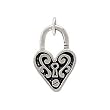 Small Heart Lock Pendant in Sterling Silver, #8013