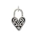 Small Heart Lock Pendant in Sterling Silver, #8013