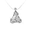 Sterling Silver Celtic Knot Pendant with 18" Sterling Silver Snake Chain