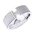 Mens .925 Sterling Silver CZ Diamond Tension Ring jewelry