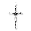 Sterling Silver Larger Antiqued Crucifix Pendant