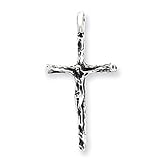 Sterling Silver Larger Antiqued Crucifix Pendant