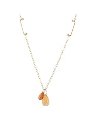MELISSA JOY MANNING- Double Briolette Pendant in Citrine and Carnelian