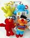 4 Sesame Street Plush Zipper Pull set (Elmo , Big Bird, Ernie & Cookie)