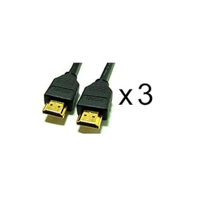 3 Pack of HDMI 6FT Cables: 1.3a Category 2(Full 1080P Capable)(Compatible with Xbox 360 and PS3) by Abacus24-7