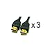 3 Pack of HDMI 6 Feet Cables Category 2 (Full 1080P Capable)
