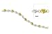 14 kt gold two tone heart link bracelet 7/1/2