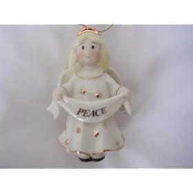  Lenox Angel Peace Christmas Ornament Porcelain Collectible