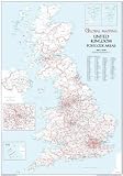 Global Mapping UK Postcode Areas map (Wall Map)