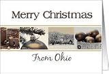 Ohio State specific Merry Christmas card Winter collage Card