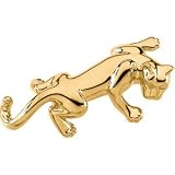 14K Yellow Gold Electroform Panther Brooch