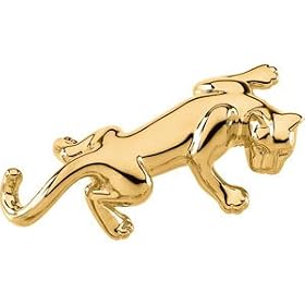 14K Yellow Gold Electroform Panther Brooch by DivaDiamonds