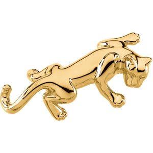 Childrens Toyshop  Jewelry : 14K Yellow Gold Electroform Panther Brooch