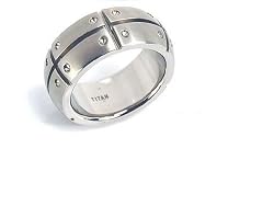 Matrix-r [w] Brushed Finish Titanium Ring