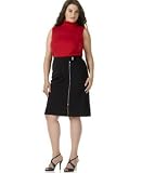 AK Anne Klein Plus Size Turtleneck Sleeveless Top & Zipper Pencil Skirt
